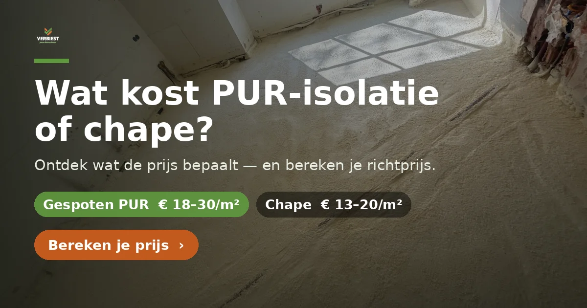 Eenvoudig je prijs berekenen voor PUR-isolatie en chapewerken met onze configurator